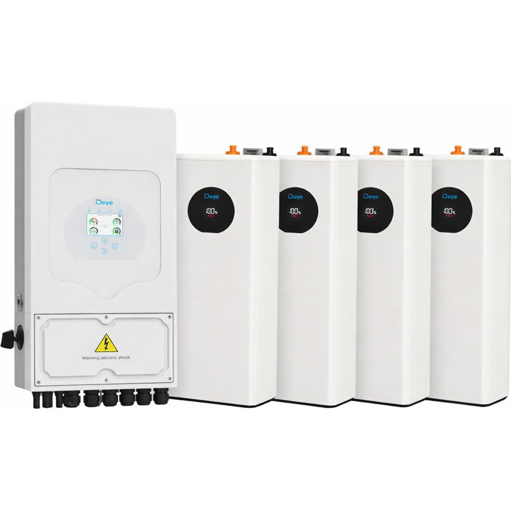 

Система хранения энергии Deye SUN-8K-SG05LP1-EU 8kW + 4 АКБ SE-F5 Pro-С 20.4kWh (51.2V/100Ah/5120Wh)