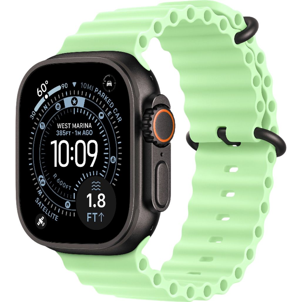

Смарт-годинник Apple Watch Ultra 3 49mm Black Titanium Case with Neon Green Ocean Band (MF254+MGCL4)