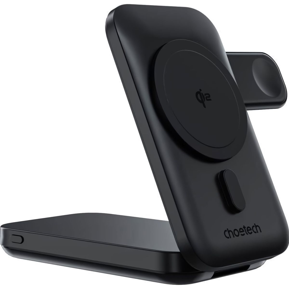 Бездротовий зарядний пристрій Choetech B750-CCBK Qi2 3in1 Magnetic Charger Holder 10000mAh 15W Black