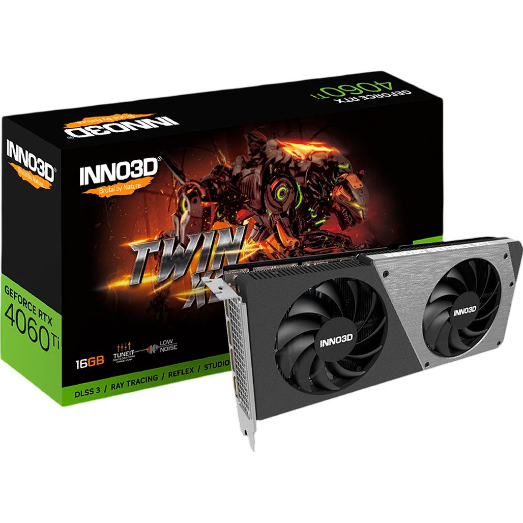 

Відеокарта Inno3D GeForce RTX 4060 Ti Twin X2 16G (N406T2-16D6-178055N) UA