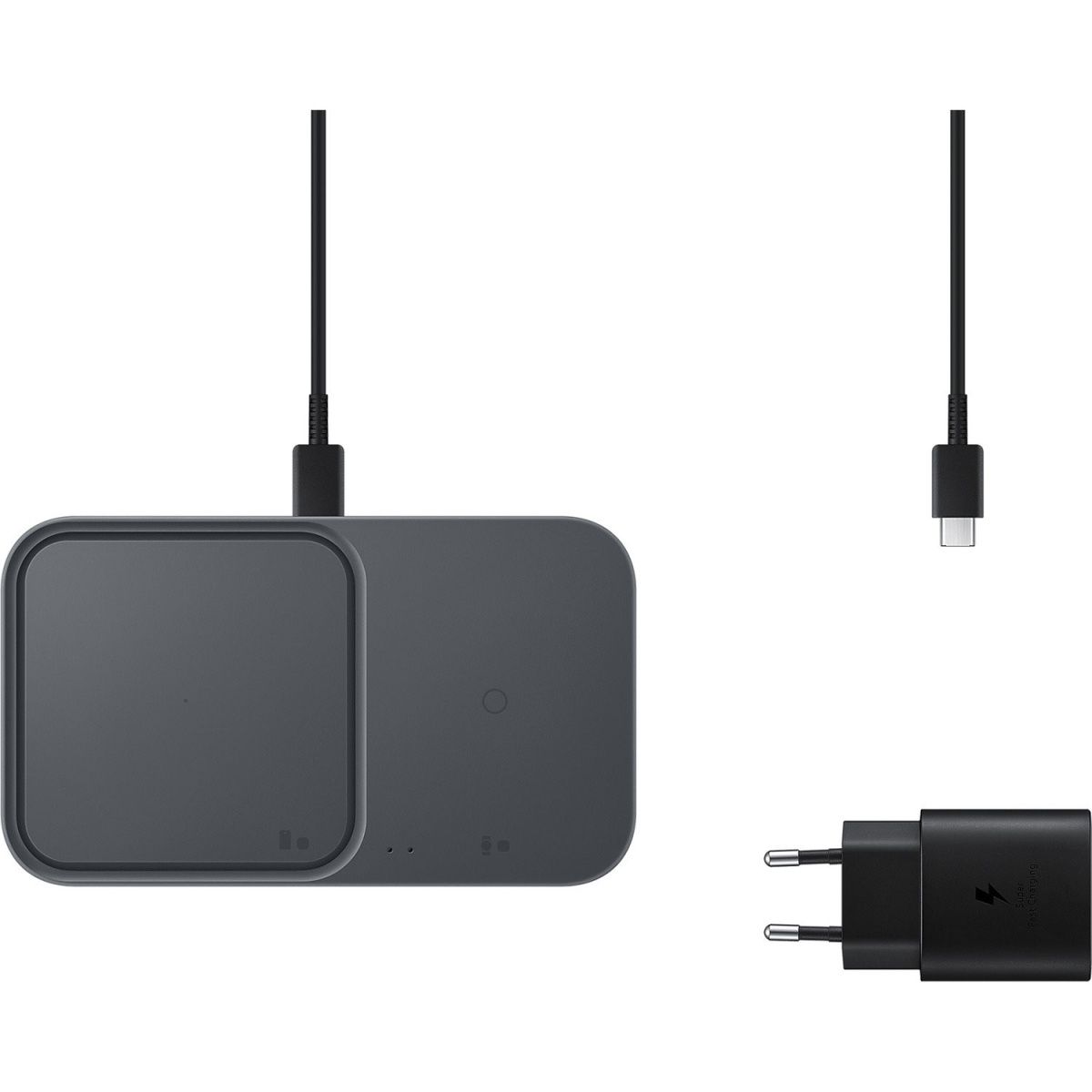 Бездротовий зарядний пристрій Samsung Duo with TA Dark Gray (EP-P5400TBEGEU)