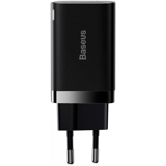 Мережевий зарядний пристрій Baseus Super Si Pro Quick Charger 30W USB-C + USB-A Black (CCSUPP-E01)