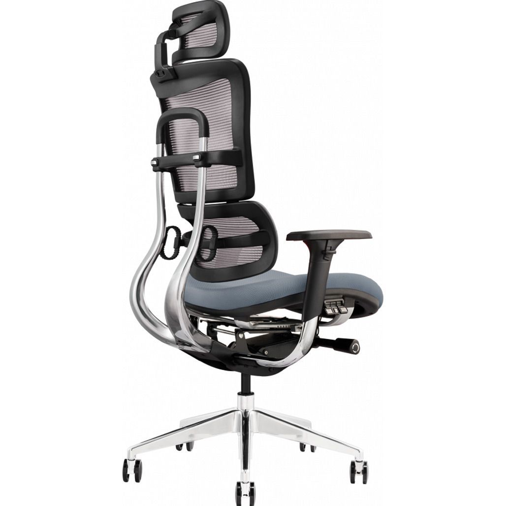 Офісне крісло GT Racer X-802 Bright Gray (W-20 B-40) 