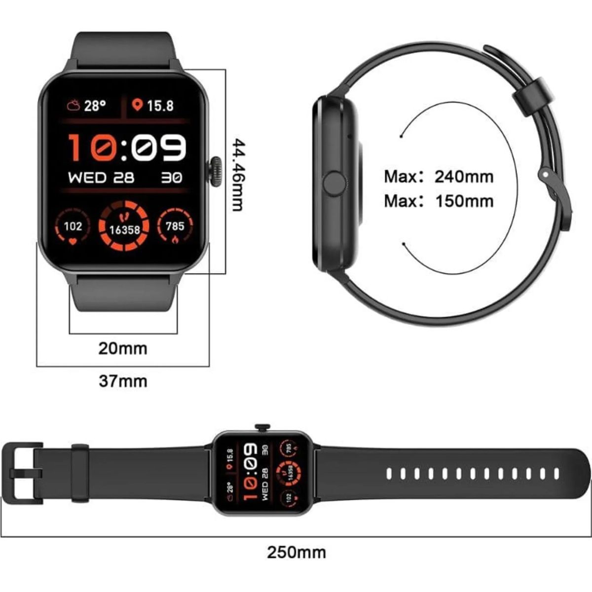 Смарт-годинник Blackview R50 Black (6931548317517)
