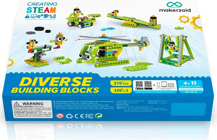 Конструктор Makerzoid Diverse Building Blocks (MKZ-BK-DB) 