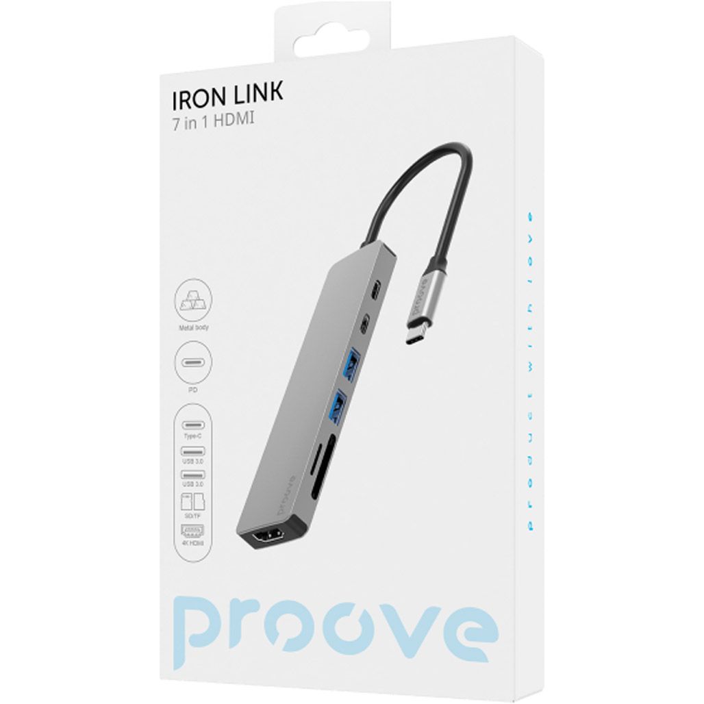 USB-хаб Proove Iron Link 7-in-1 (HBIL00222004) 