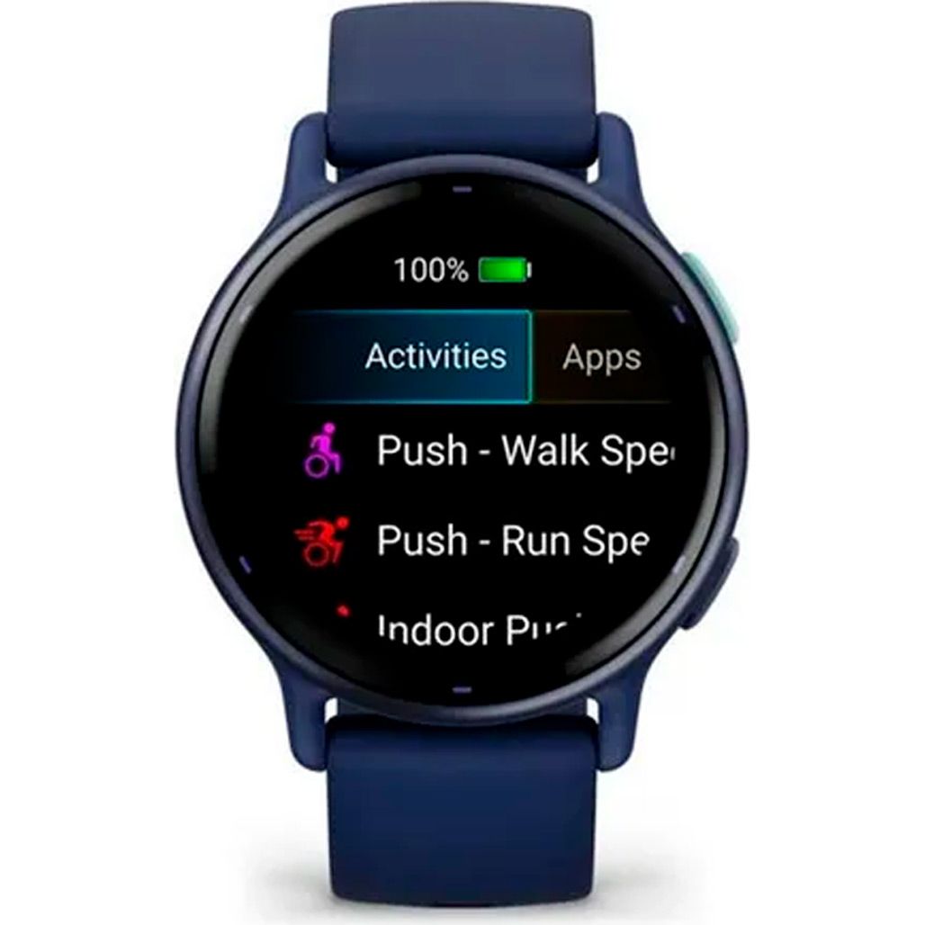 Смарт-годинник Garmin Vivoactive 5 Metallic Navy Aluminum Bezel with Navy Case and Silicone Band (010-02862-12)
