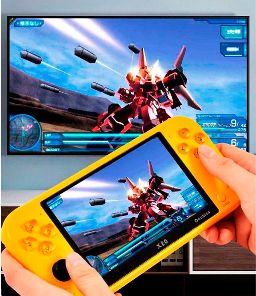 Ретро ігрова приставка Intex Data Frog X20 Doubles 20000 в 1 Yellow 
