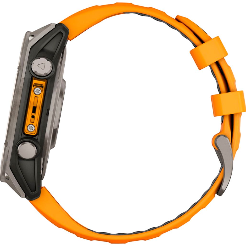 Смарт-годинник Garmin Fenix 8 AMOLED Sapphire 47mm Titanium with Spark Orange/Graphite Silicone Band (010-02904-10)
