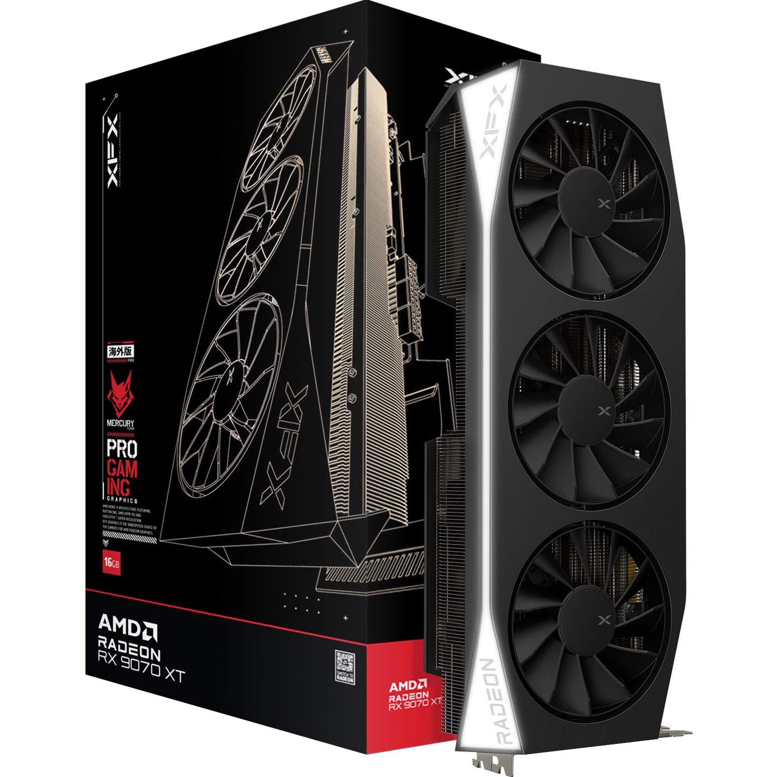 

Відеокарта XFX Mercury AMD Radeon RX 9070XT Gaming Edition (RX-97TMERCB9) UA