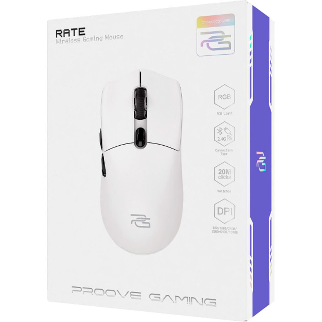 Миша Proove Gaming Rate White (CMRTWR003001) 