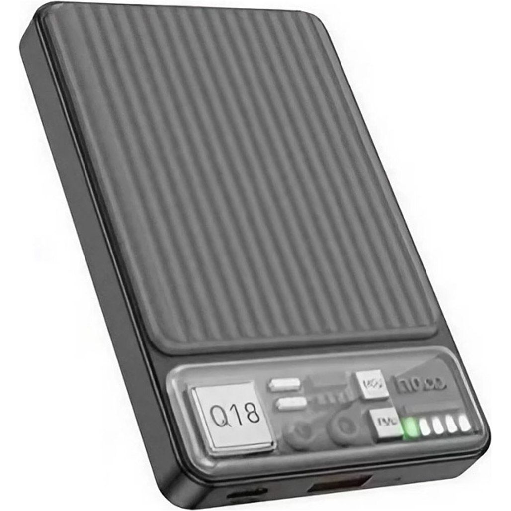 

Зовнішній акумулятор Hoco Q18 Tourer MagSafe 10000mAh 22.5W Black (605182)