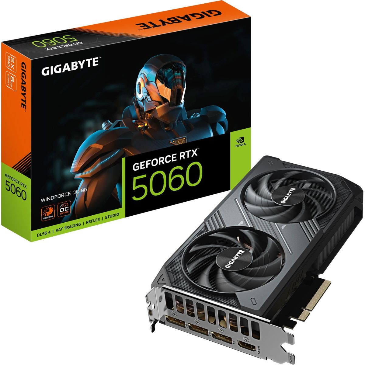 

Відеокарта Gigabyte GeForce RTX 5060 WindForce OC 8GB (GV-N5060WF2OC-8GD) EU