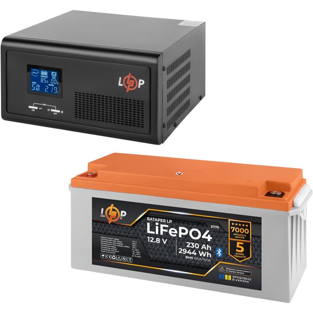 

Джерело безперебійного живлення (ДБЖ) LogicPower B1500 + АКБ LiFePO4 2944Wh Smart BT (40152)