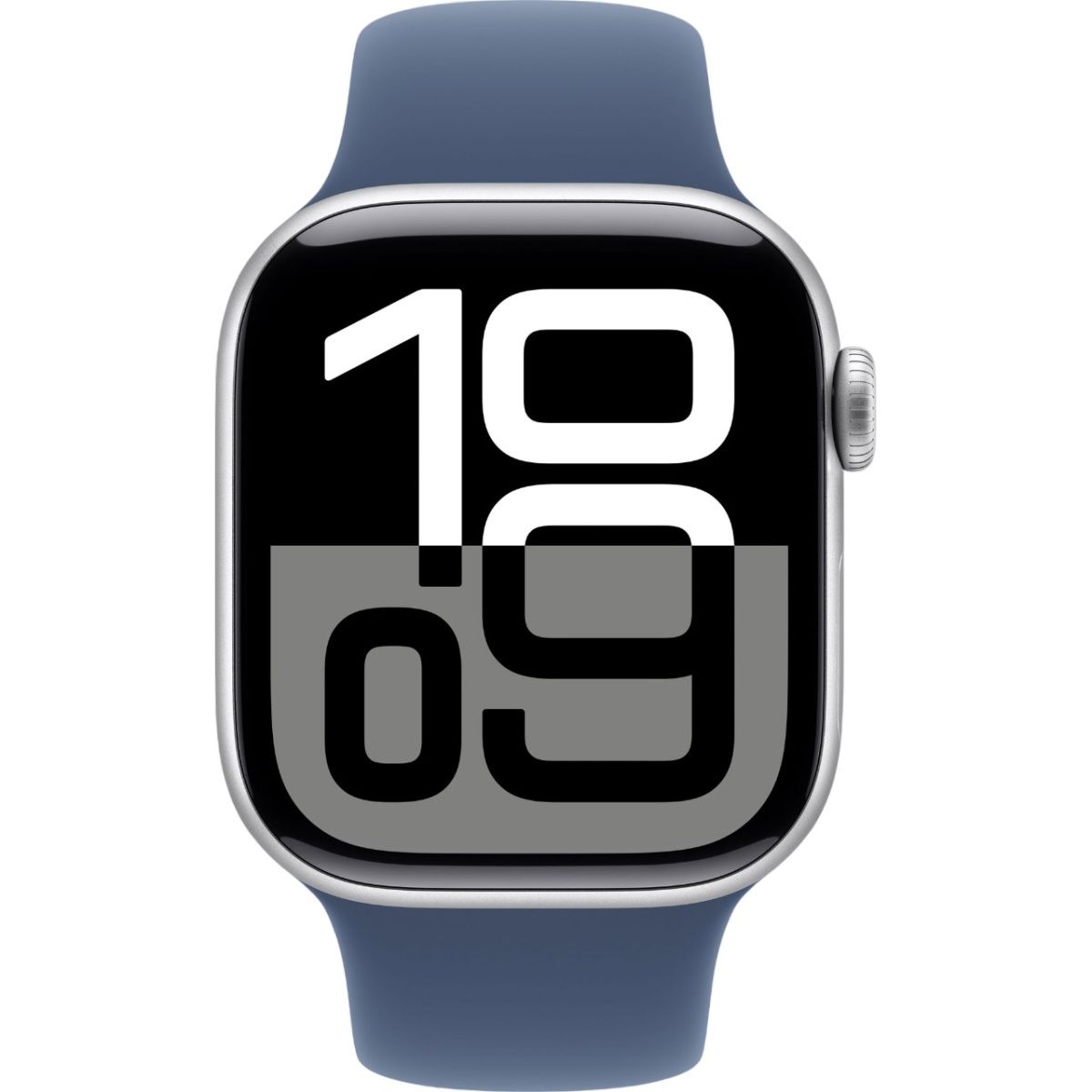 Смарт-годинник Apple Watch Series 10 GPS 42mm Silver Aluminum Case with Denim Sport Band M/L (MWWC3)