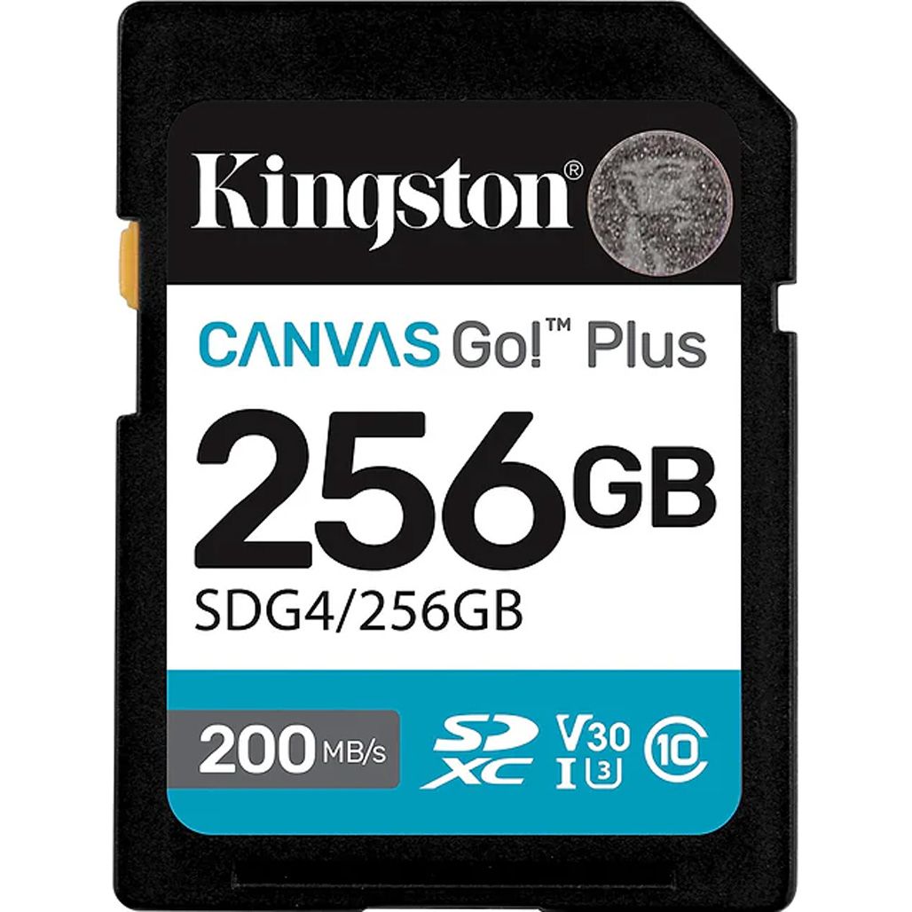 

Карта пам'яті Kingston SDXC Canvas Go! Plus 256Gb Class 10 UHS-I U3 V30 (SDG4/256GB)