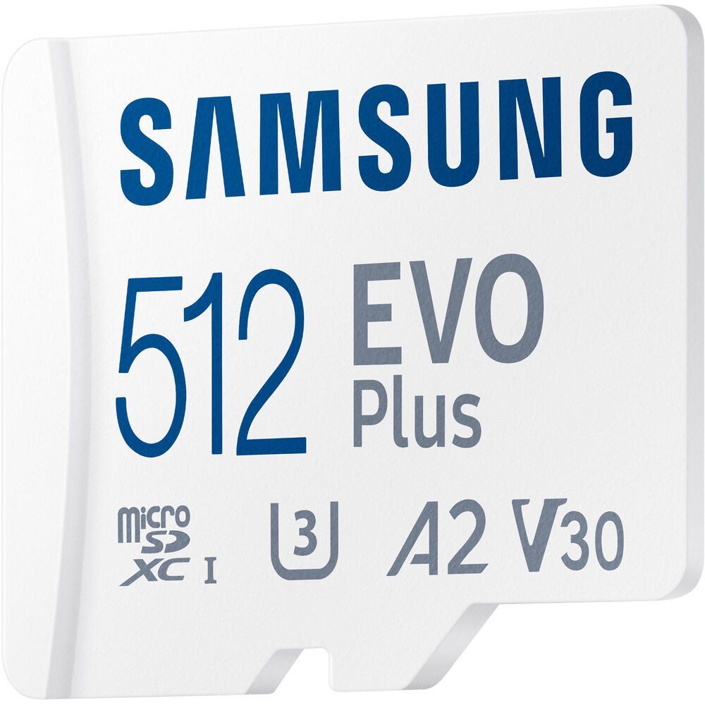 Карта пам`яті Samsung microSDXC EVO Plus 512GB UHS-I U3 V30 A2 + SD Adapter (MB-MC512KA)