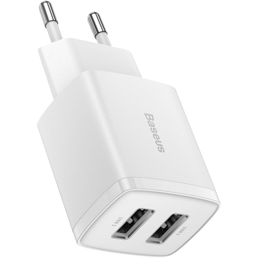 Сетевое зарядное устройство Baseus Compact Charger 2U 10.5W White (CCXJ010202)