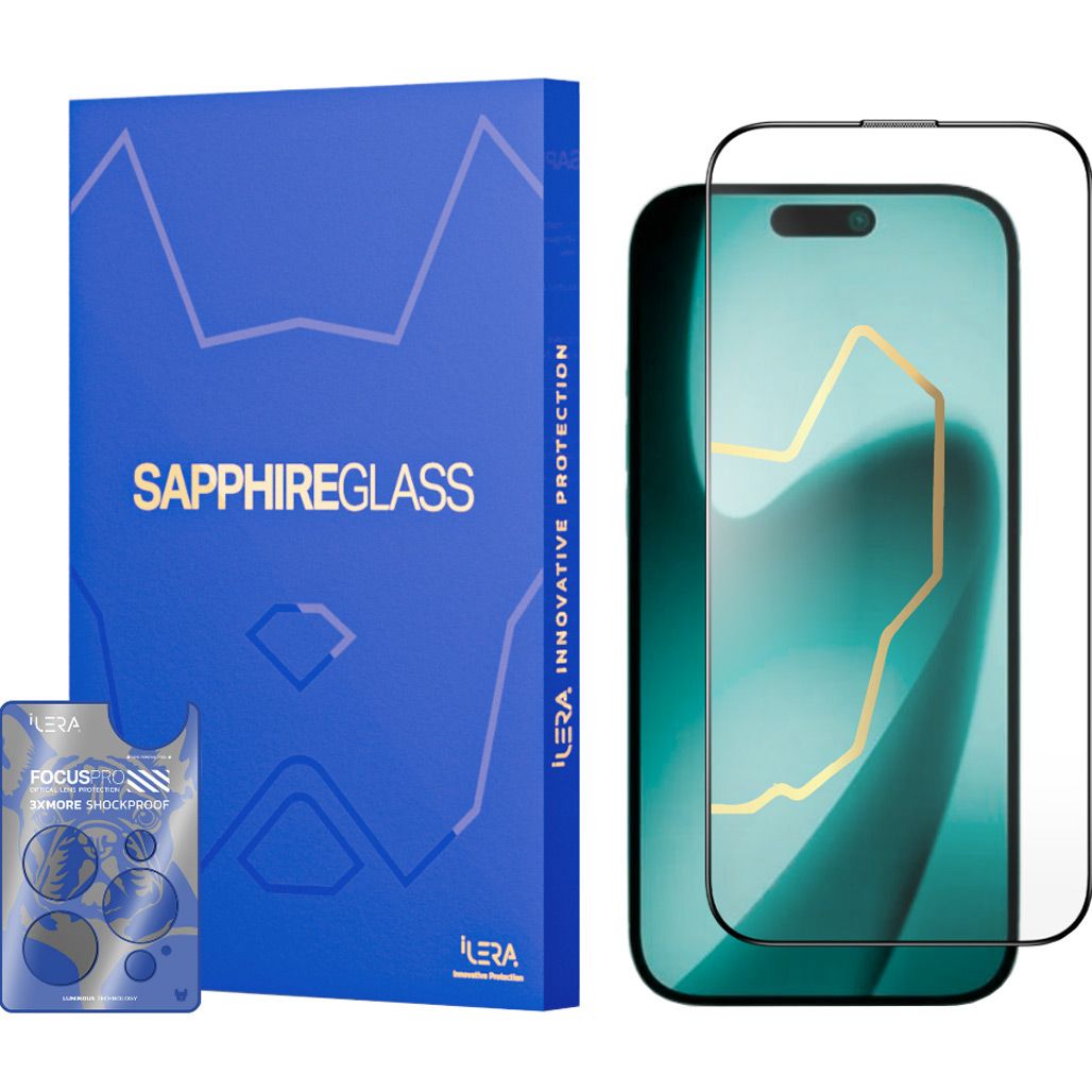 

Защитное стекло iLera Sapphire Ultra + Glass для Apple iPhone 17 Pro (ILSPDLPL17Pr)