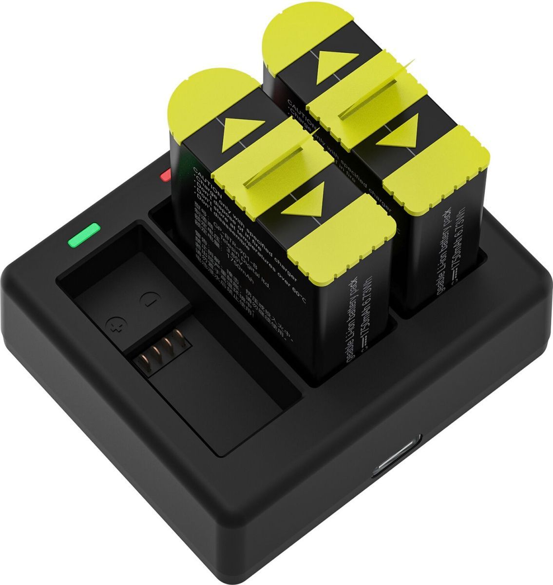 Зарядний пристрій Telesin 3 Slots Battery Charger + 2 акумулятори для Hero 9/10 (GP-BTR-903)