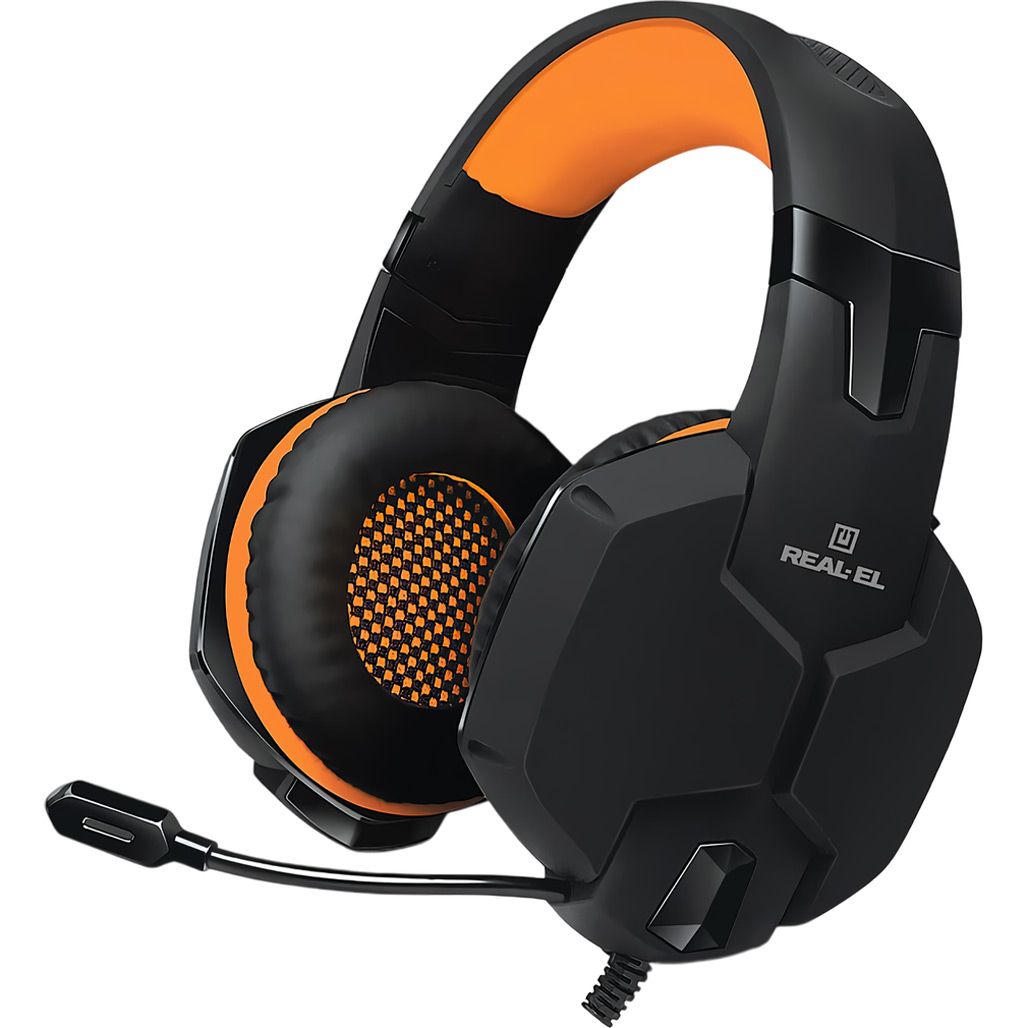 

Ігрові навушники REAL-EL GDX-7700 Surround 7.1 Black/Orange (EL124100016)