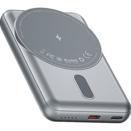 Зовнішній акумулятор WiWU Trunk Series Magnetic PP02 Wireless Charger 5000mAh 22.5W Silver