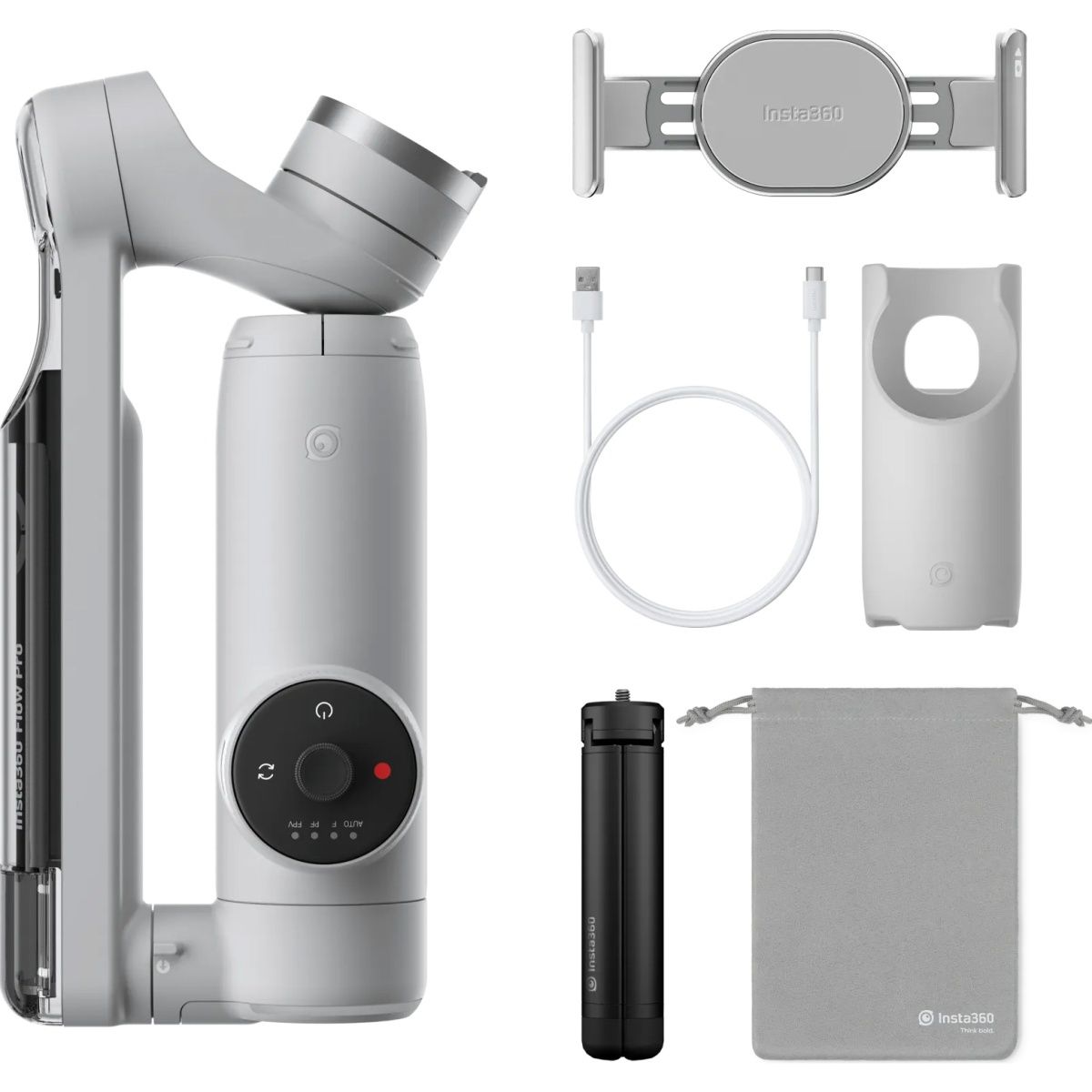 Стабілізатор відеозйомки Insta360 Flow Pro Grey