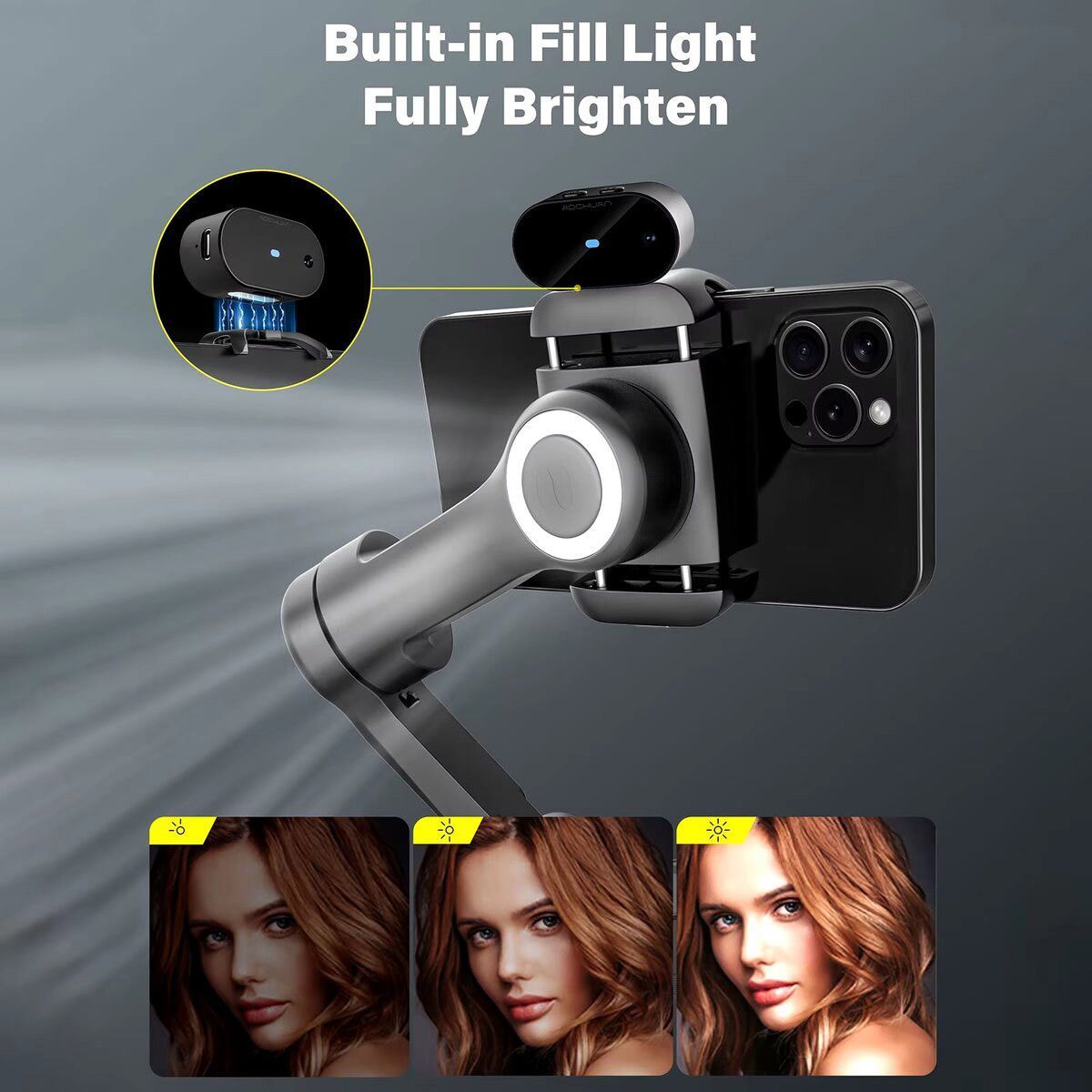 Стабілізатор відеозйомки AOCHUAN Smart X Pro AI Black (AOCHUAN-SMARTXPROAI-B)