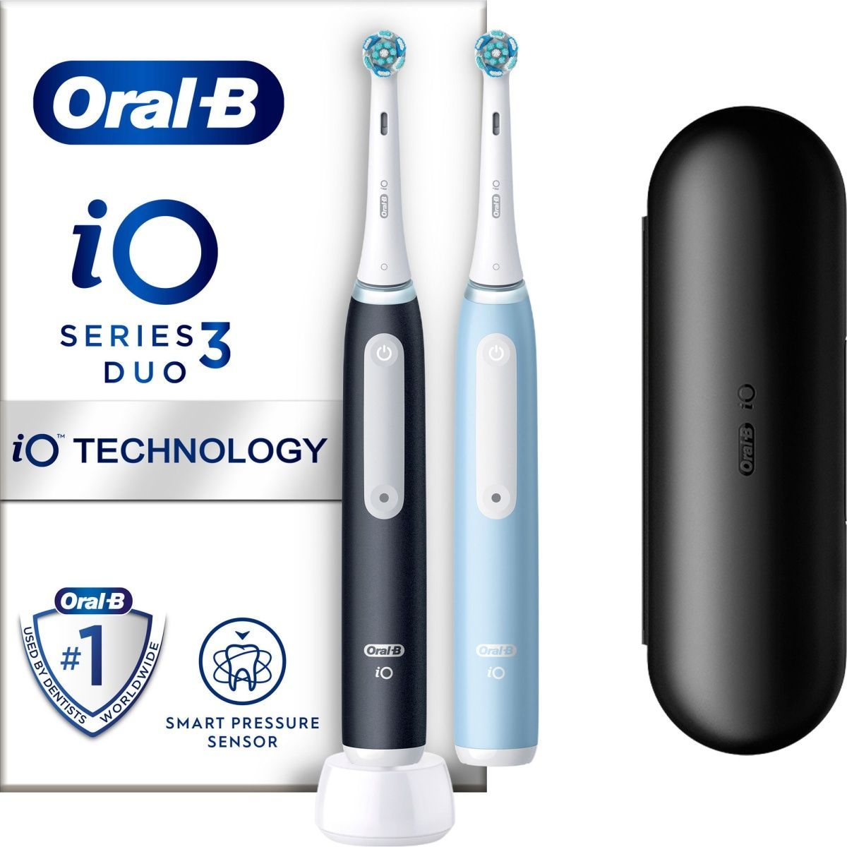 

Электрическая зубная щетка Oral-B IO Series 3 Duo Matte Black + Ice Blue