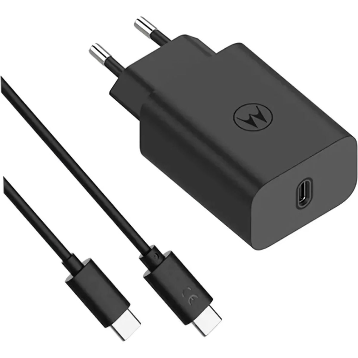 Мережевий зарядний пристрій Motorola TurboPower 30W + Сable Type-C to Type-C Black (SJMC302)
