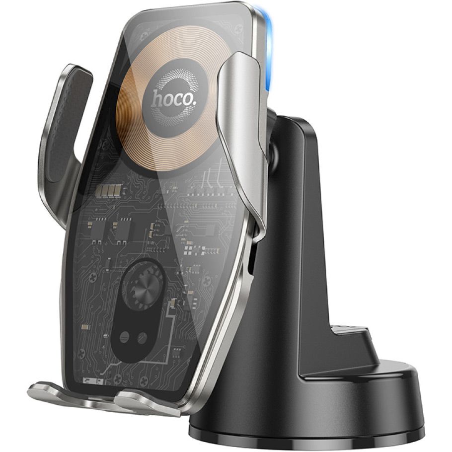 

Автотримач із бездротовою зарядкою Hoco HW27 Traveler Black Metal Gray