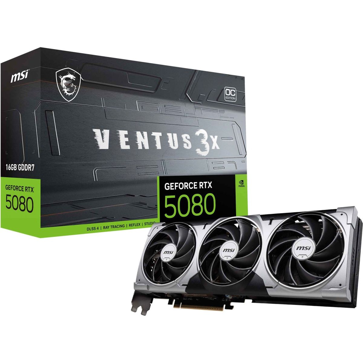 

Відеокарта MSI GeForce RTX 5080 16GB VENTUS 3X OC PLUS (G5080-16V3CP) UA