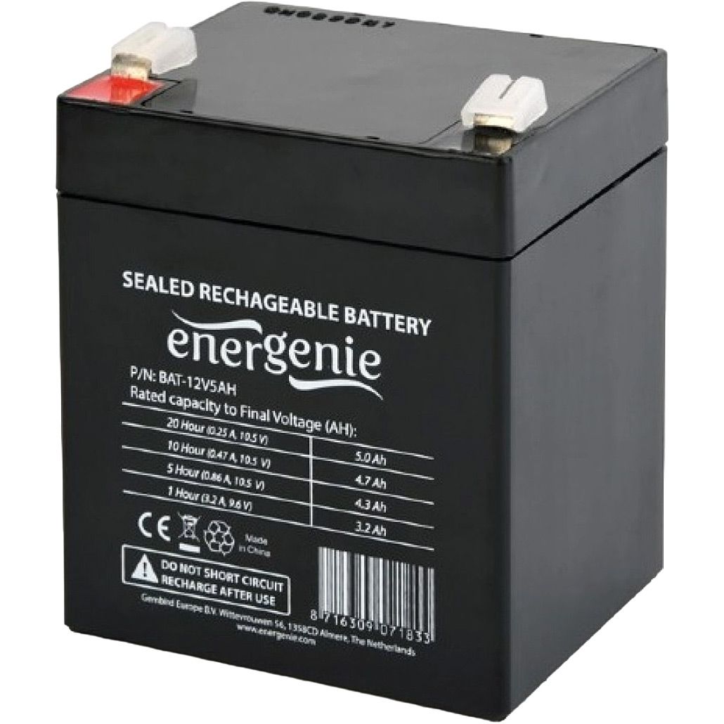 

Аккумулятор EnerGenie AGM 12V (12V/5Ah/60Wh) (BAT-12V5AH)