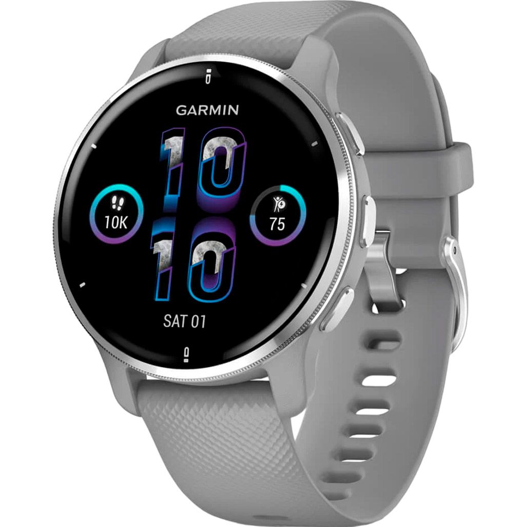 

Смарт-годинник Garmin Venu 2 Plus Silver Stainless Steel Bezel with Powder Gray Case and Silicone Band (010-02496-00)