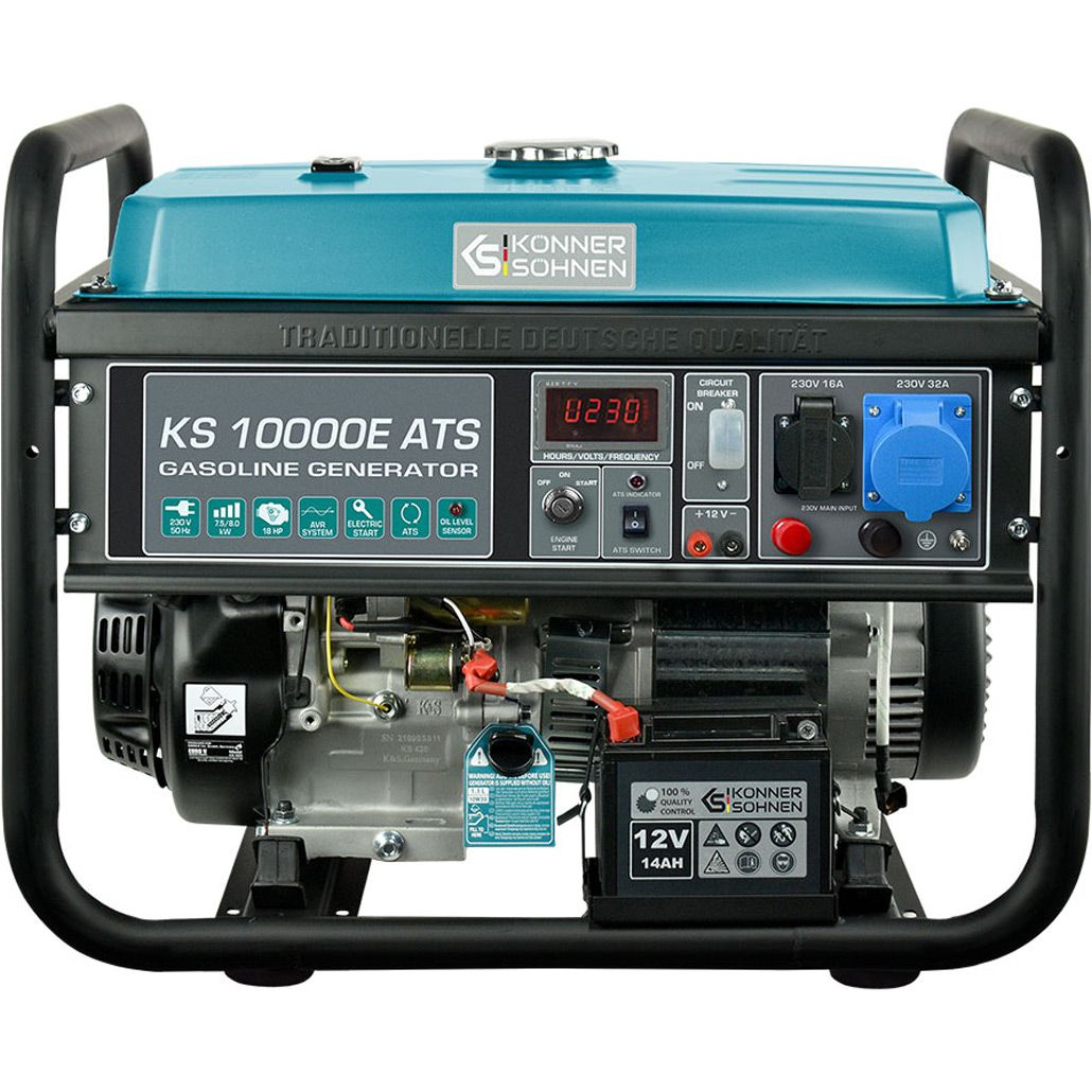 

Генератор бензиновый Konner&Sohnen KS 10000E ATS 7.5/8 кВт