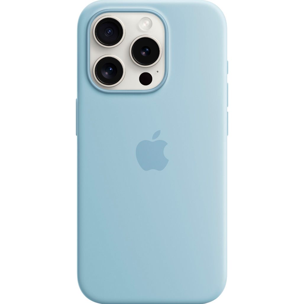 

Чехол Silicone Case with MagSafe для Apple iPhone 15 Pro Light Blue AAA
