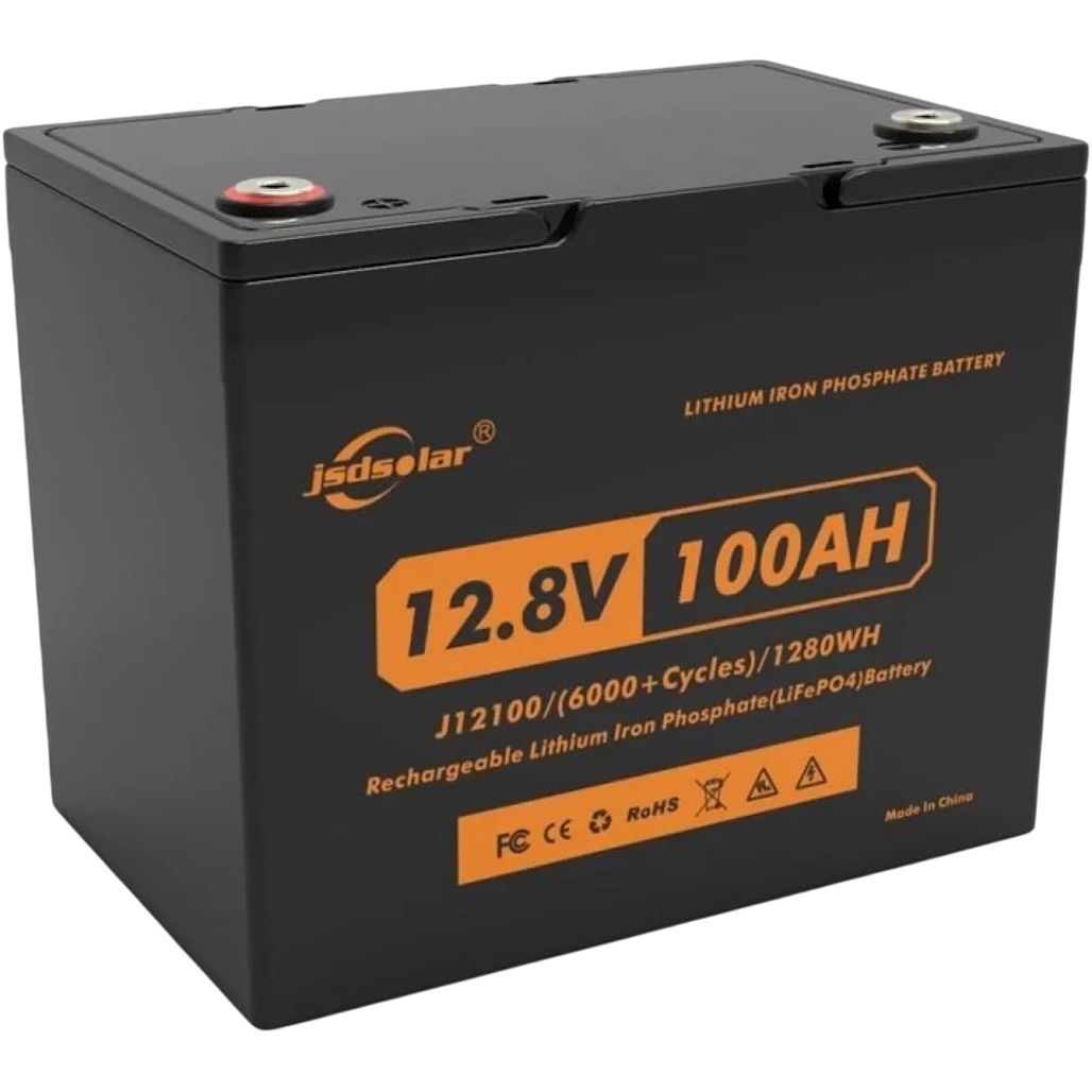 

Акумулятор JSDSolar LiFePO4 12V (12.8V/100Ah/1280Wh) (JSDS12100)