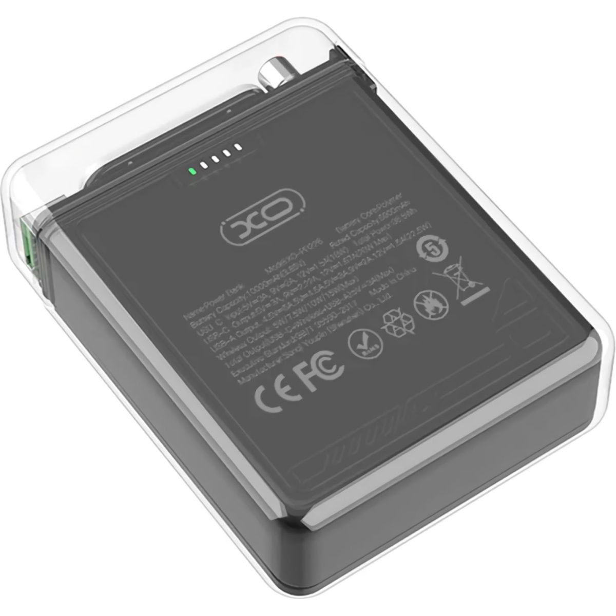 Зовнішній акумулятор XO PR226 10000mAh 15W Black 