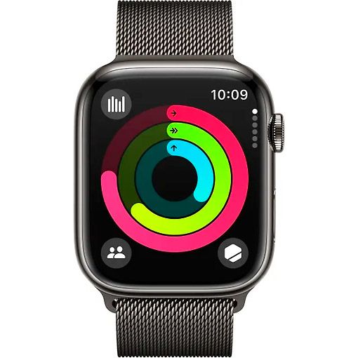 Смарт-годинник Apple Watch Series 9 45mm GPS + LTE Graphite Stainless Steel with Graphite Milanese Loop (MRMX3)