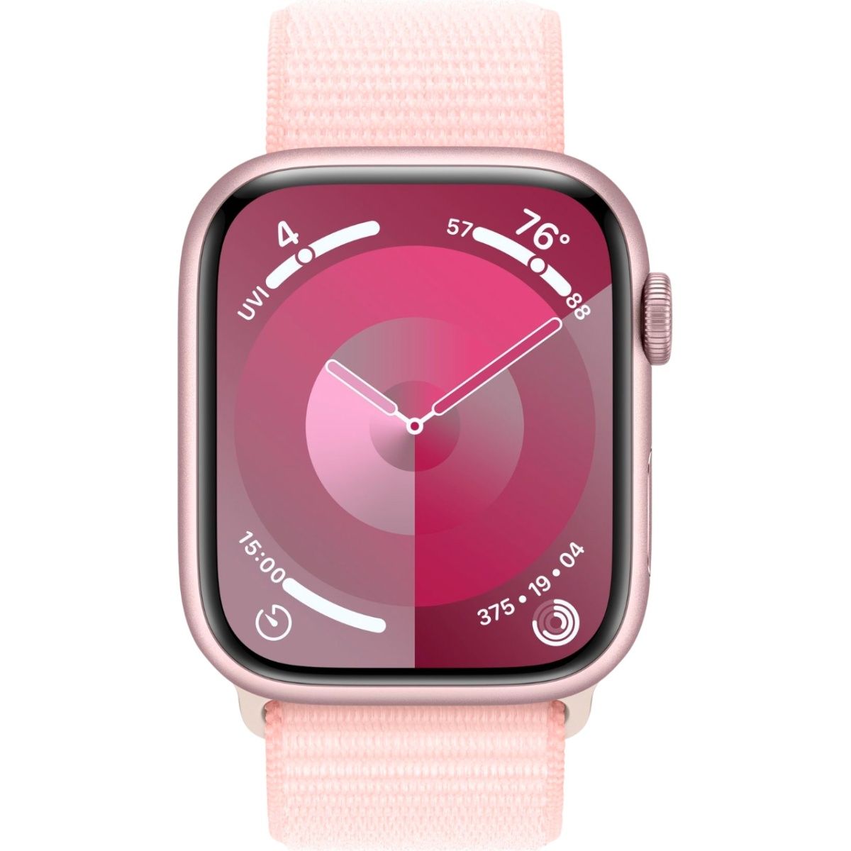 Смарт-годинник Apple Watch Series 9 45mm Pink Aluminum Case with Light Pink Sport Loop (MR9J3)
