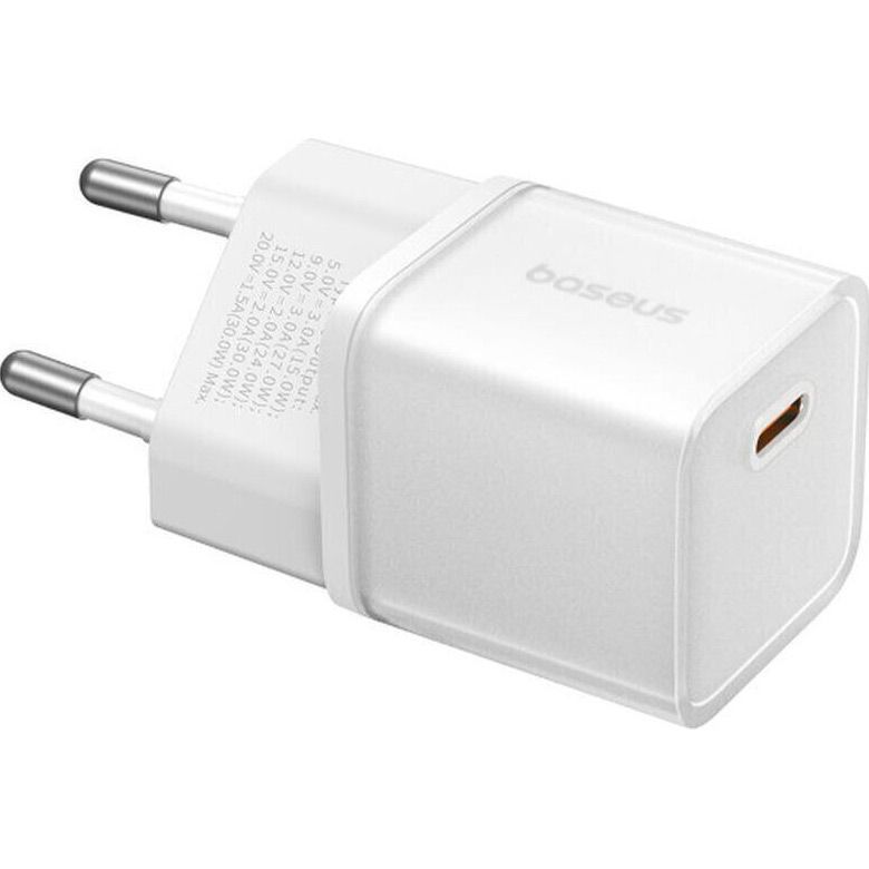 Мережевий зарядний пристрій Baseus GaN5S Fast Charger 1C 30W White (P10162504213-00) 