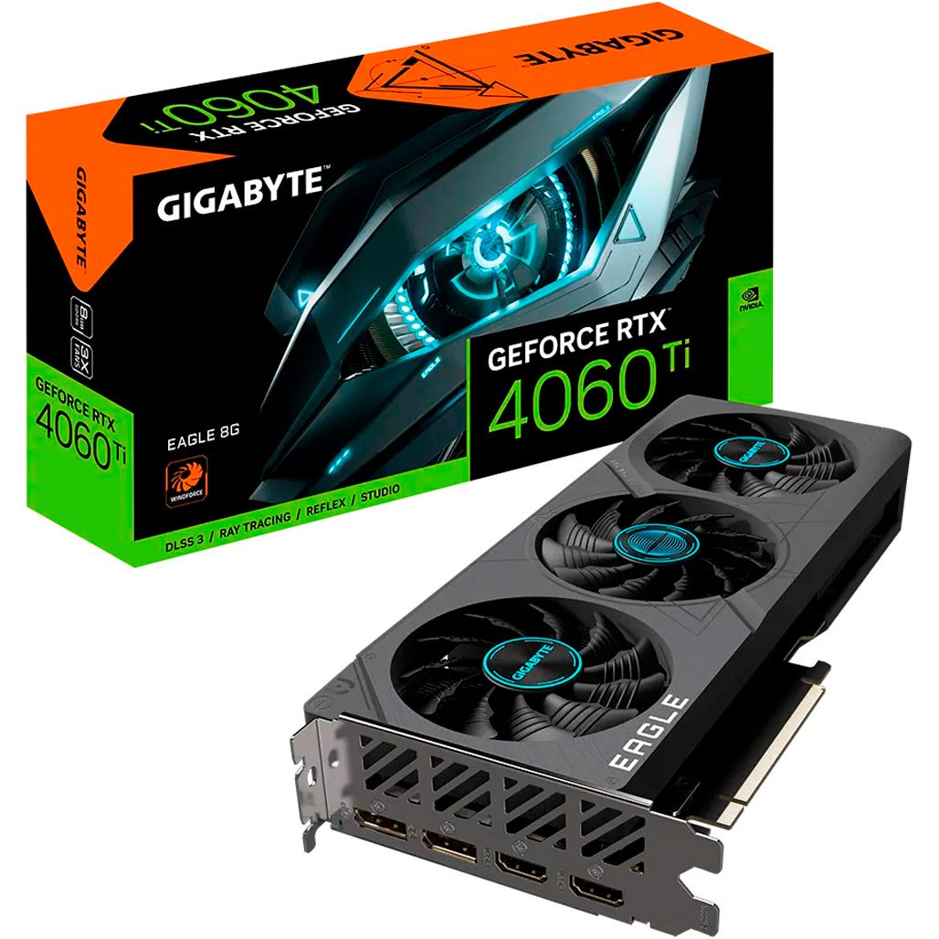 

Відеокарта Gigabyte GeForce RTX 4060 Ti EAGLE 8G (GV-N406TEAGLE-8GD)