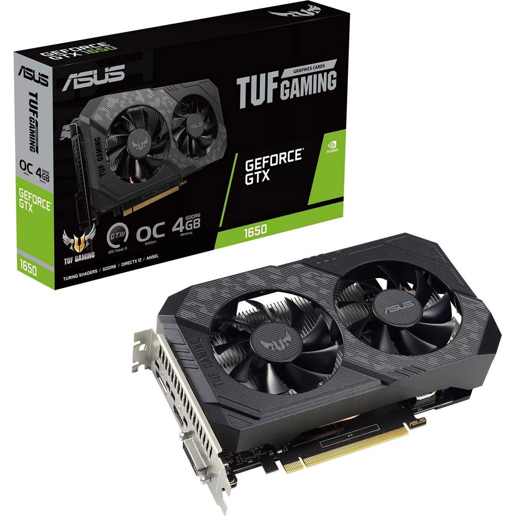 

Відеокарта Asus TUF Gaming GeForce GTX 1650 V2 OC Edition (TUF-GTX1650-O4GD6-P-V2-GAMING)