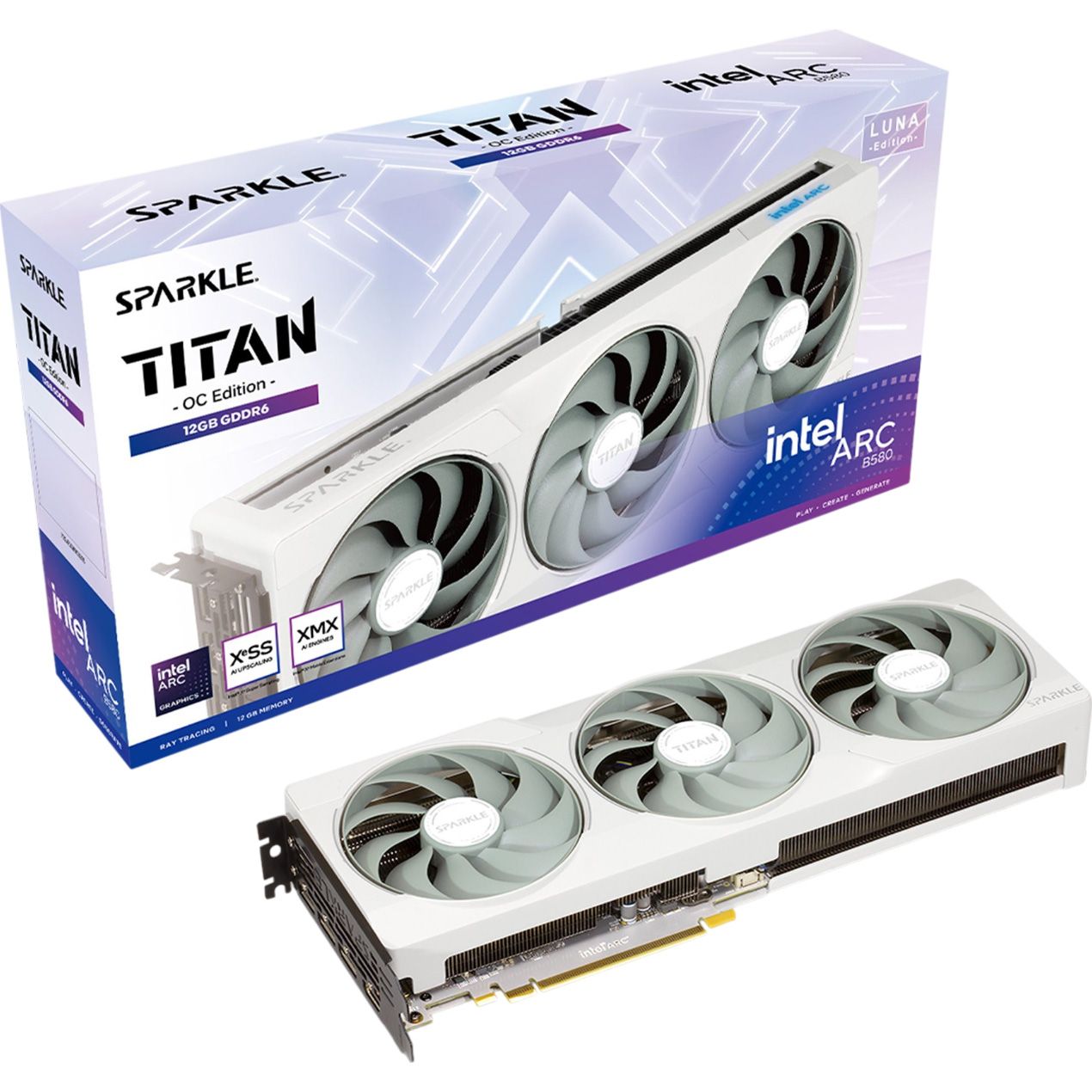 

Відеокарта Sparkle Intel Arc B580 TITAN Luna OC Edition 12GB (SB580TW-12GOC) UA