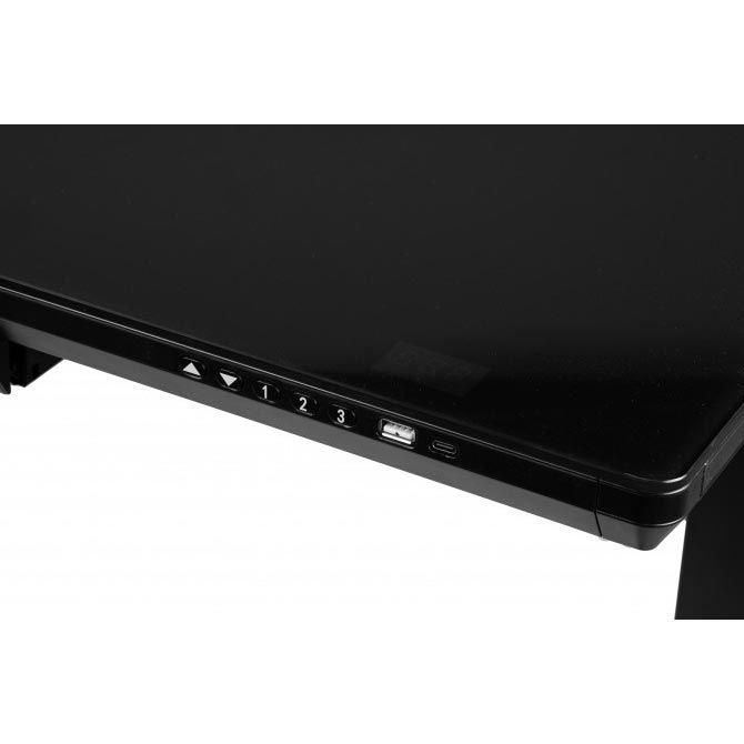 Комп`ютерний ігровий стіл Barsky StandUp black glass 1200x600 (BST-11new) 