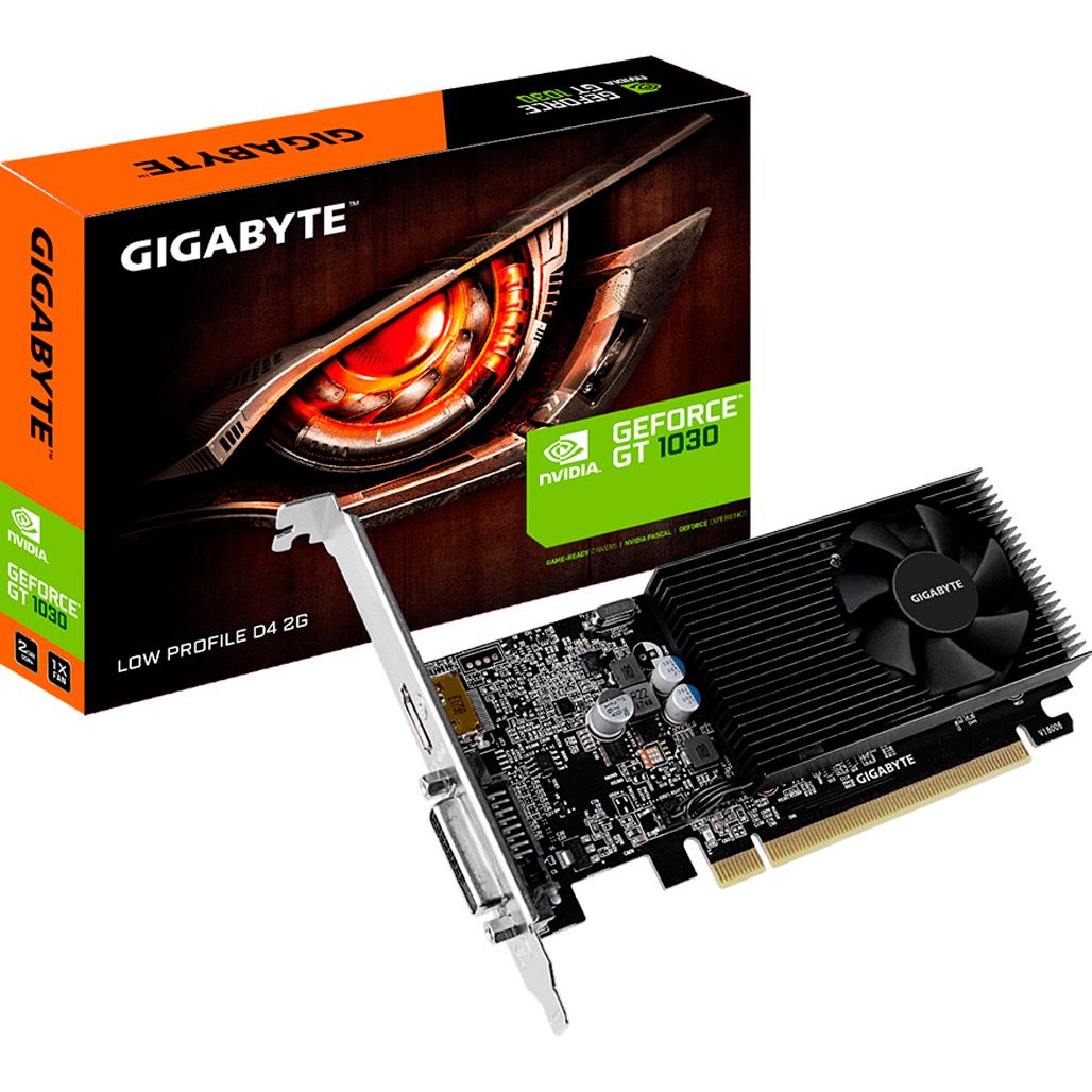 

Відеокарта Gigabyte GeForce GT 1030 Low Profile D4 2G (GV-N1030D4-2GL)