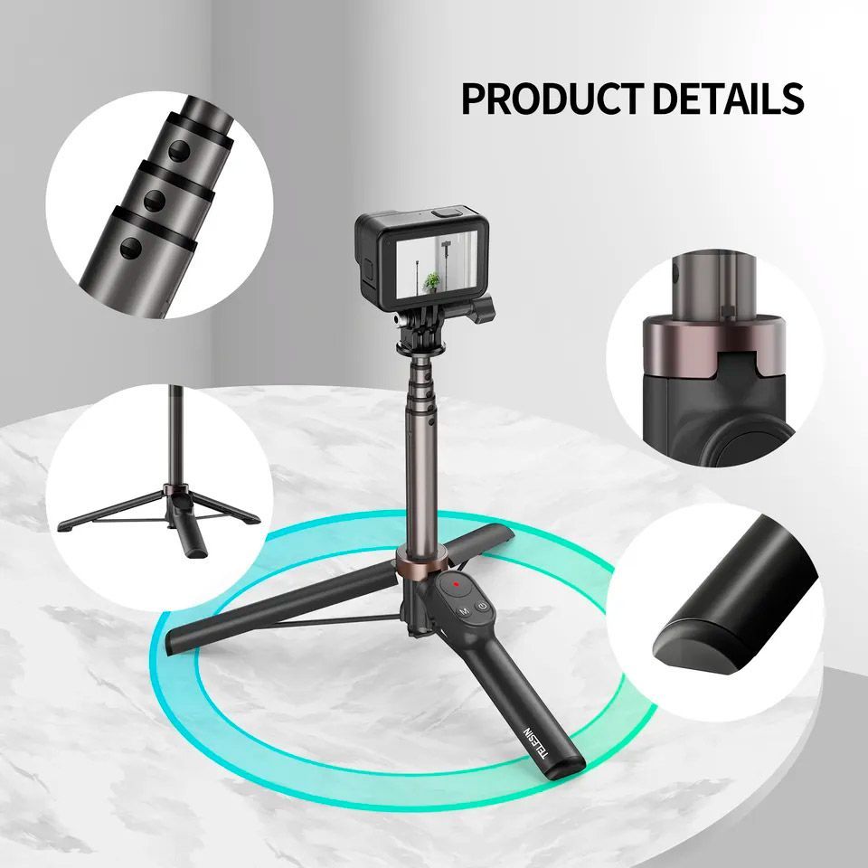 Штатив-монопод Telesin Remote Control Selfie Stick для GoPro 11/10/9/8/Max (TE-RCSS-001)