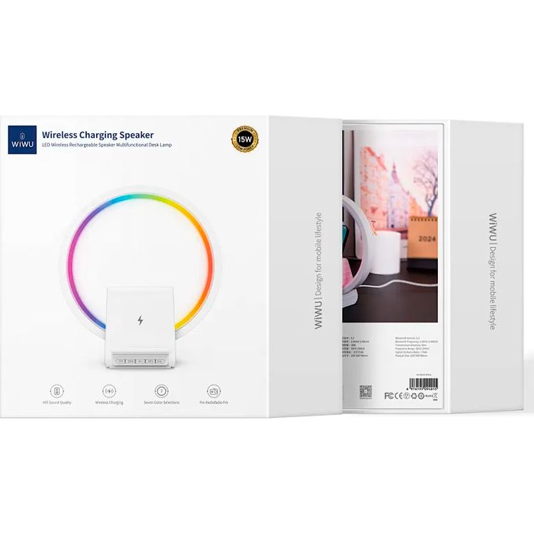 Бездротовий зарядний пристрій Wiwu 2in1 Wireless Charging Speaker (Wi-W021)
