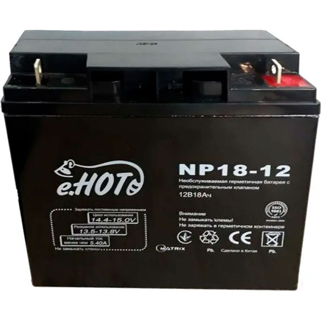 

Акумулятор Enot AGM 12V (12V/18Ah/216Wh) (NP18.0-12)
