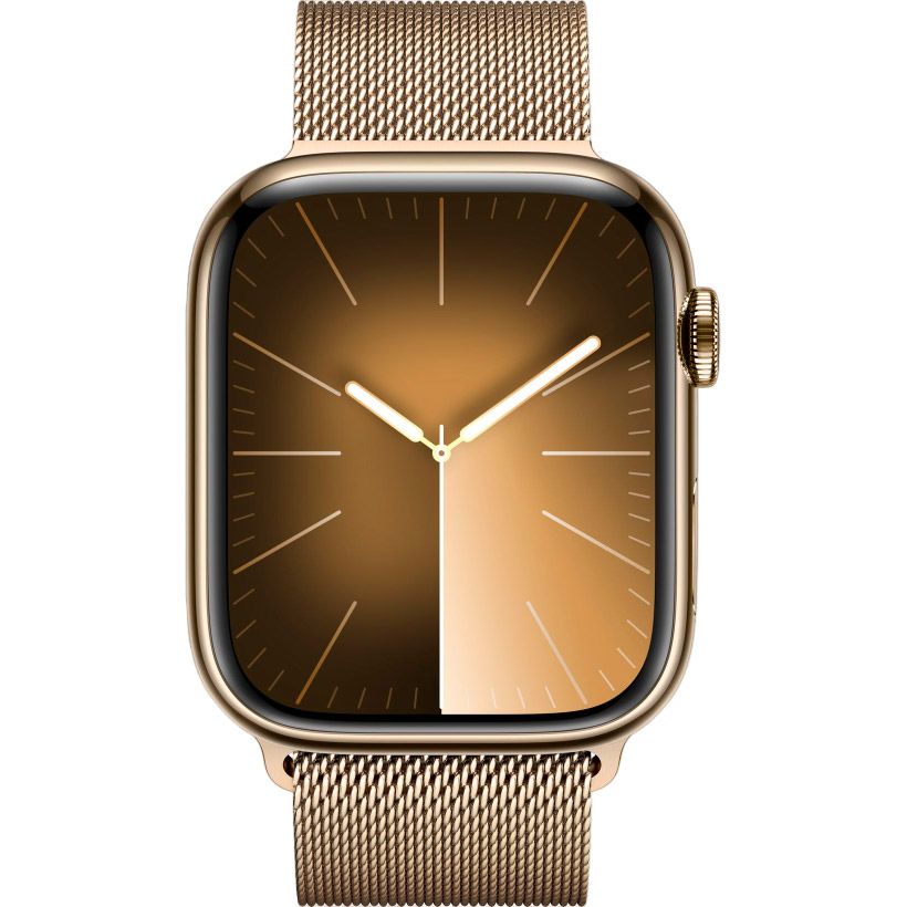 Смарт-годинник Apple Watch Series 9 GPS + Cellular 45mm Gold Stainless Steel with Gold Milanese Loop (MRMU3)